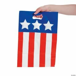 Promo 🔔 12" x 17" Plastic Patriotic Goody Bags - 50 Pc. 🧨 -Party Favors by Grand Events Sales 12 x 17 plastic patriotic goody bags 50 pc 13647881 a02