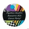 Cheapest 🛒 Awesome 80s Personalized Stickers 🌟 -Party Favors by Grand Events Sales 13744779
