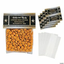Deals 💯 DIY Personalized Hollywood Nights Cellophane Favor Bags - 50 Pc. 🔔