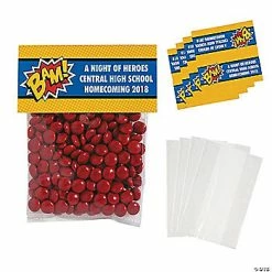 Best deal ✔️ 4" x 5 1/2" Personalized Superhero Cellophane Treat Bags - 50 Pc. ✔️