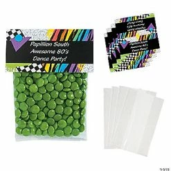Best deal ⭐ 4" x 5 1/2" Personalized Awesome 80s Cellophane Treat Bags - 50 Pc. 🤩