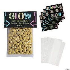Budget 😍 DIY 4" x 5 1/2" Personalized Glow Cellophane Treat Bags - 50 pc. ✔️