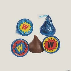 Promo ⌛ Personalized Monogram Superhero Hershey’s® Kisses® Stickers - 60 Pc. 🎁