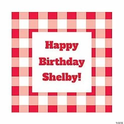 Wholesale 💯 Personalized Gingham Plaid Favor Stickers 👍