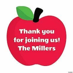 Top 10 💯 Personalized Apple-Shaped Favor Stickers - 144 Pc. 🧨