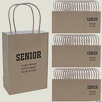 Budget π₯ 6 1/2" x 9" Personalized Medium Natural Seniors Kraft Paper Gift Bags - 48 Pc. β 3 Budget π₯ 6 1/2" x 9" Personalized Medium Natural Seniors Kraft Paper Gift Bags - 48 Pc. β