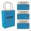 New 🤩 6 1/2" x 9" Personalized Medium Turquoise Seniors Kraft Paper Gift Bags - 48 Pc. 💯