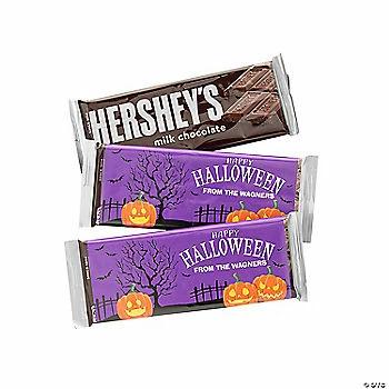 Budget ❤️ Personalized 🧛 Halloween 🍬 Candy Bar Labels - 12 Pc. 🎉 3 Budget ❤️ Personalized 🧛 Halloween 🍬 Candy Bar Labels - 12 Pc. 🎉