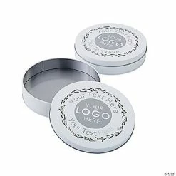 Discount ✨ Custom Full-Color Logo ❄ Christmas Tins - 12 Pc. ✔️