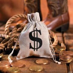 Best Sale 😍 5" x 7" Money Polycotton Drawstring Bags - 12 Pc. 🛒 -Party Favors by Grand Events Sales 5 x 7 money polycotton drawstring bags 12 pc 13728558 a02