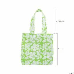 Cheap 😍 6" x 6" Mini Nonwoven Hibiscus Tote Bags - 12 Pc. 👍 -Party Favors by Grand Events Sales 6 x 6 mini nonwoven hibiscus tote bags 12 pc 14 103 a01