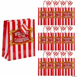Best deal 🛒 7 1/2" x 9" Medium Carnival Gift Bags with Tags - 12 Pc. ⌛