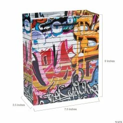Party Favors by Grand Events Sales -Party Favors by Grand Events Sales 7 1 2 x 9 medium graffiti paper gift bags 12 pc 13820665 a01