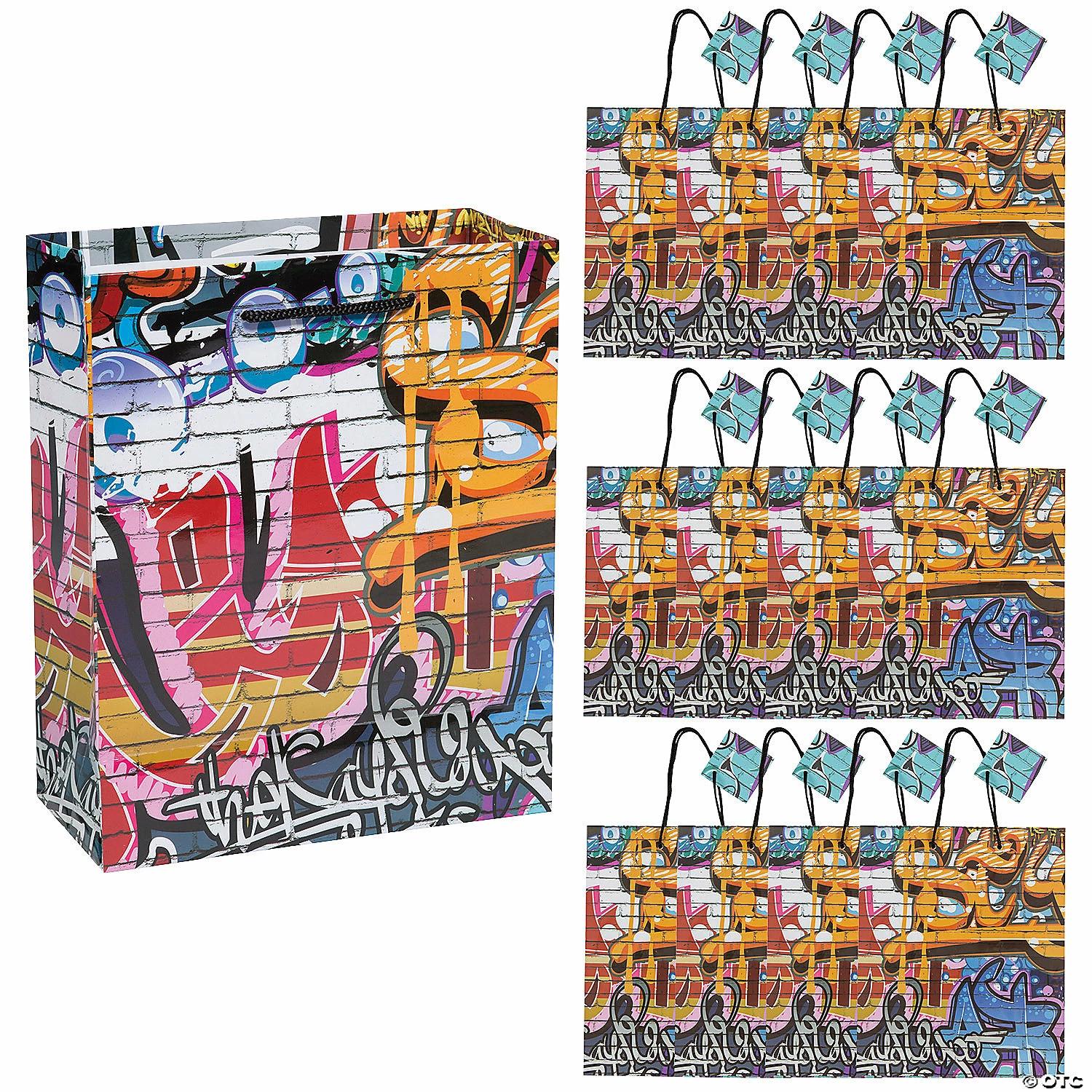 Best deal β 7 1/2" x 9" Medium Graffiti Paper Gift Bags - 12 Pc. 𧨠3 Best deal β 7 1/2" x 9" Medium Graffiti Paper Gift Bags - 12 Pc. π§¨