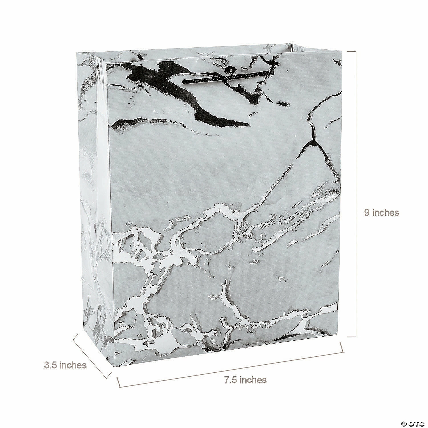 New ๐ฅ 7 1/2" x 9" Medium Silver Marble Paper Gift Bags - 12 Pc. ๐ฅฐ 4 New ๐ฅ 7 1/2" x 9" Medium Silver Marble Paper Gift Bags - 12 Pc. ๐ฅฐ - Image 2