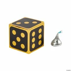 Flash Sale ๐งจ Black & Gold Dice Favor Boxes ๐