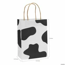 Party Favors by Grand Events Sales -Party Favors by Grand Events Sales cow print kraft paper bags 12 pc 13708629 a01
