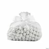 Buy 🎁 Small Clear Cellophane Bags with White Bow Kit for 50 🔥 -Party Favors by Grand Events Sales small clear cellophane bags with white bow kit for 5014092252